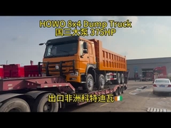 SINOTRUCK Howo Dump Truck 8X4 in Camerun 375 Tipper Truck con sistema multimediale