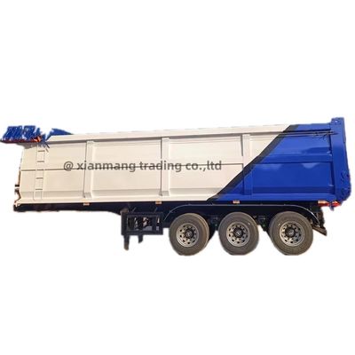 comprare 3/4 assi 45 metri cubi 70 tonnellate camion di scarico di gomma, rimorchio idraulico di scarico in Cina online manufacture
