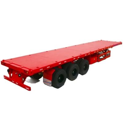 comprare Semi-remorco per container di spedizione su misura, 3 assi 40 piedi semi-remorco a letto piatto usato online manufacture