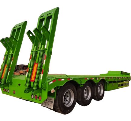 comprare 3/4 asse 80-120 tonnellate attrezzature di trasporto Lowboy camion rimorchio staccabile Gooseneck semirimorchio a letto basso per il Mali online manufacture