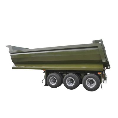 Un buon prezzo. 3 assi 40 CBM Tipper Trailer Tipo U cilindro idraulico 50 toni 60 toni 70 toni sospensione a aria rimorchi a piattapiana in linea
