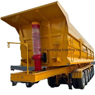 Un buon prezzo. Semi-remorco da scarico pesante e U tipo 50/60 tonnellate rimorchio per camion Tandem box di ribaltamento idraulico rimorchio ribaltatore in vendita in linea