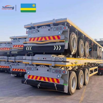 Un buon prezzo. 40 piedi 3 e 4 assi 48 piedi 53 piedi piattaforma contenitore a letto piatto semirimorchio con tractor pavimento in acciaio 3-5mm piastra di diamante in linea