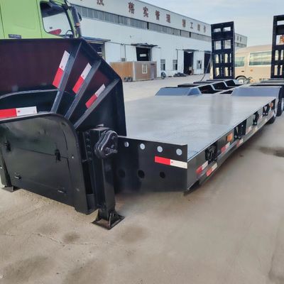 Un buon prezzo. Nuovo rimorchio a tre assi a letto basso bulldozer per il trasporto semirimorchio a collo di gallina con sospensione meccanica in linea
