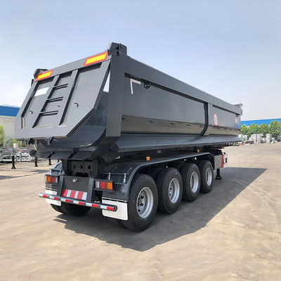 Un buon prezzo. 4 assi HYVA cilindro di sollevamento idraulico semirimorchio con backflip colore U-Bucket può essere personalizzato in base alle esigenze del cliente in linea